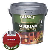 Защит. декор. покрытие HUSKY SIBERIAN ЭКО-ЛАЗУРЬ полуматовый махагон 0,9л Защит. декор. покрытие HUSKY SIBERIAN ЭКО-ЛАЗУРЬ полуматовый махагон 0,9л