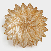 Ваза для фруктов Autumn forest, 31х7 см, золотистая, Листья ANLAF-11270-AU25 Ваза для фруктов Autumn forest, 31х7 см, золотистая, Листья ANLAF-11270-AU25