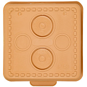 Коробка распаячная ОП КМ 65х65х50 IP54 откид. крышка 4 ввода сосна IEK Коробка распаячная ОП КМ 65х65х50 IP54 откид. крышка 4 ввода сосна IEK