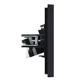 Розетка компьютерная встраиваемая RJ45 UTP cat 5e, цвет черный, IEK FORTE&PIANO