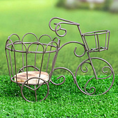  Кашпо-велосипед 20х10х13см . темный 7963890 