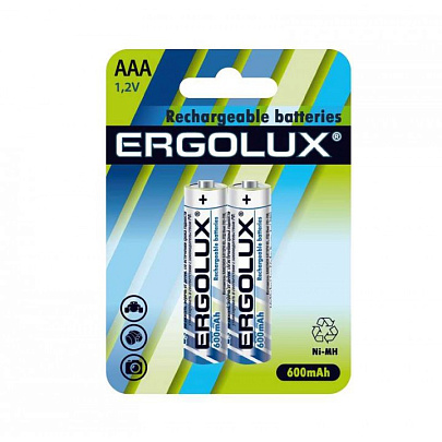 Аккумулятор AAA-600мА.ч (2шт) Ergolux 12977 Аккумулятор AAA-600мА.ч (2шт) Ergolux 12977