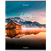 Тетрадь 96л. А5. BRAUBERG скоба, клетка, глянцевая ламинация, Nature, 404427 Тетрадь 96л. А5. BRAUBERG скоба, клетка, глянцевая ламинация, Nature, 404427