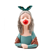 Сувенир полистоун "Малышка с повязкой-бантом, губки трубочкой, в голубом" 15х6х8 см 6859250 Сувенир полистоун "Малышка с повязкой-бантом, губки трубочкой, в голубом" 15х6х8 см 6859250