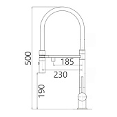  Смеситель для кухни Neosteel с гибким изливом черный 3188611SSMBB Gross Aqua 