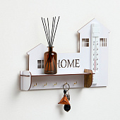 Ключница на стену Home, 39 х 27 см, с термометром 10708085 Ключница на стену Home, 39 х 27 см, с термометром 10708085