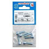 Болт с внутр. шестигр. оц. DIN 912 М 6х 20 (6шт) Болт с внутр. шестигр. оц. DIN 912 М 6х 20 (6шт)