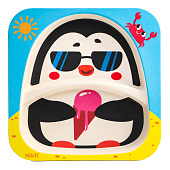 Тарелка детская из бамбука «Пингвин», 5083817 Тарелка детская из бамбука «Пингвин», 5083817