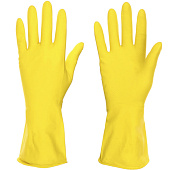  Перчатки резиновые желтые L /VETTA, 447-006 