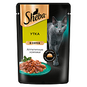 Влажный корм Sheba для кошек ломтики в соусе утка 75г