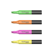  Текстовыделители ErichKrause, 4 цвета, Visioline V-17, Mini, (желтый, зеленый, розовый, оранжевый), 56699 