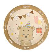 Набор бумажной посуды Счастливый медвежонок, 12 предметов, 10844251 Набор бумажной посуды Счастливый медвежонок, 12 предметов, 10844251