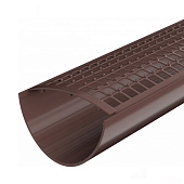 Решетка желоба защитная ПВХ 0,6 м коричневый/Технониколь Решетка желоба защитная ПВХ 0,6 м коричневый/Технониколь