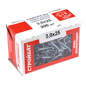 Саморезы универсальные оцинкованные ШУц 3,0х25мм, потайная голова, 200шт Саморезы универсальные оцинкованные ШУц 3,0х25мм, потайная голова, 200шт