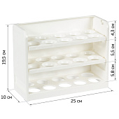 Подставка для яиц на 30 штук Белый М1179 Подставка для яиц на 30 штук Белый М1179