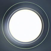 Светильник точечный встраиваемый LED ARTUM 6Вт 4200К круг стекло белый (d110х35/монтажн d70) /EKS