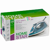  Утюг HOMESTAR HS-4010 бело-синий 2000 Вт, тефлоновая подошва 