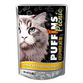  Влажный корм Паффинс picnic для кошек 85гр желе Курица 