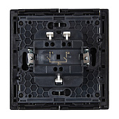  Выключатель встраиваемый 2 клавиши, цвет черный, IEK FORTE&PIANO 