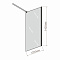  Шторка для ванны GR-103 (120х140) алюминиевый профиль, стекло ПРОЗРАЧНОЕ 6мм 