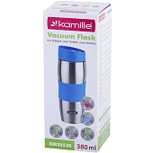 Термокружка 380мл из нержавеющей стали с TPR-вставкой цвет Микс 2053R Термокружка 380мл из нержавеющей стали с TPR-вставкой цвет Микс 2053R