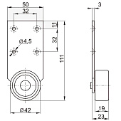 Опора колесная №544 полимер Опора колесная №544 полимер