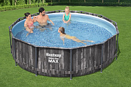  Бассейн каркасный Bestway Steel Pro Max 366х100см, 9150л, ф-насос, лестница, чехол, совместим с картртиджем 58094(ll)  арт.5614X 