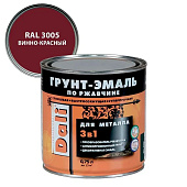 ГРУНТ - ЭМАЛЬ по ржавчине "DALI" винно-красный RAL3005-0,75л ГРУНТ - ЭМАЛЬ по ржавчине "DALI" винно-красный RAL3005-0,75л