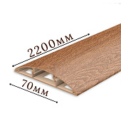  Наличник полукруглый с кабель-каналом 70х12х2200мм (20) Дуб коньячный 206 /Идеал 