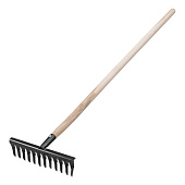  Грабли 12-зубые,300мм,с черенком,витые Россия// СИБРТЕХ, 61744 