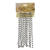  Бусы декоративные - шары, 2,7 м, пластик, серебро 722765 