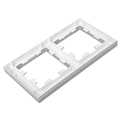 Рамка для розеток и выключателей, 2 поста, цвет белый, EKF Эпика Рамка для розеток и выключателей, 2 поста, цвет белый, EKF Эпика