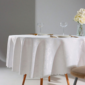  Скатерть «Доляна», круглая, белая, d=200 см 