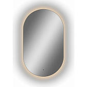 Зеркало с LED подсветкой Fleur Led 600х1000 с бесконтактным сенсором теплая подсветка Континент