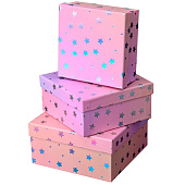 Подарочная коробка «Starry sky», pink (19х19х9.5) Подарочная коробка «Starry sky», pink (19х19х9.5)