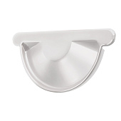  Заглушка желоба 125/90 Optima, Белый Ral:9003 