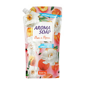  Мыло жидкое Aroma soap Белый пион и персик 1000мл 