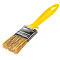  Кисть плоская Эмали 35х10мм, натуральная щетина, желтая пластиковая ручка, АКОР 