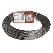 Трос стальной DIN 3055 2мм (50м) Трос стальной DIN 3055 2мм (50м)