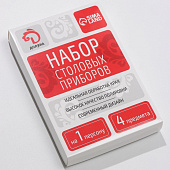 Набор столовых приборов Доляна Wood, 4 предмета, цвет металла серебряный 7354197 Набор столовых приборов Доляна Wood, 4 предмета, цвет металла серебряный 7354197