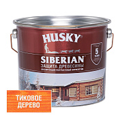 Антисептик HUSKY SIBERIAN полуматовый тиковое дерево 2,7л Антисептик HUSKY SIBERIAN полуматовый тиковое дерево 2,7л