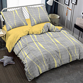  Комплект постельного белья Amore Mio BZ QR Solar, семейный, эко коттон, наволочки 70х70 см 