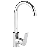  Смеситель для кухни высокий с гайкой латунь 45125А 