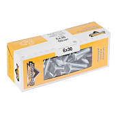 Болт мебельн.с усом DIN 607  6x30 (белый цинк 60 шт)