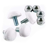  Болт под номер новый бело-белый в пакетике (4шт.) 