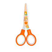 Ножницы 130 мм Brauberg Kids оранжевые, с цветной печатью Котики, закругленные, 238351 Ножницы 130 мм Brauberg Kids оранжевые, с цветной печатью Котики, закругленные, 238351