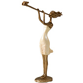 Фигурка полистоун «Девушка играет на дудке, с птичкой» под бронзу, 19х6,5х27,5 см Фигурка полистоун «Девушка играет на дудке, с птичкой» под бронзу, 19х6,5х27,5 см