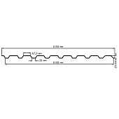 Профнастил МП-20 0.45х2000х1150мм оцинкованный Профнастил МП-20 0.45х2000х1150мм оцинкованный