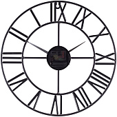 Часы настенные Лофт 2 Рубин d-40 см металл черный с бронзой 4022-002 Часы настенные Лофт 2 Рубин d-40 см металл черный с бронзой 4022-002