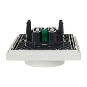  Розетка двойная встраиваемая с заземлением, цвет белый, IEK FORTE&PIANO 